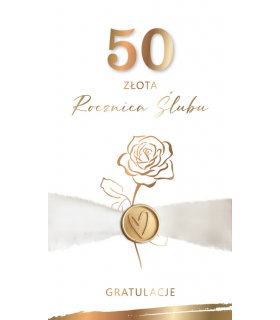 Kartka na 50 rocznicę ślubu Złote Gody KP206