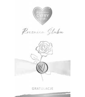 Kartka na Jubileusz ślubu z cyframi do wklejenia KP198