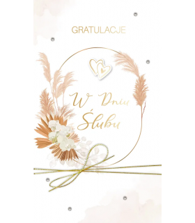 Kartka na ślub delikatna, elegancka KPAS187