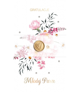 Kartka ślubna delikatna, romantyczna KPAS192