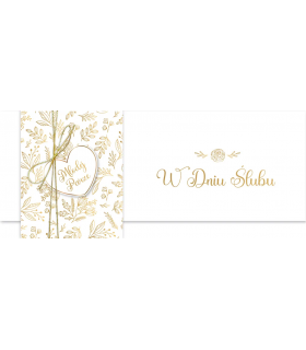 Kartka na ślub z życzeniami delikatna KPAS179