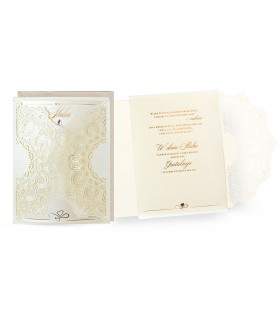 Prezent na Ślub Kartka ażurowa z diamentem DKP63