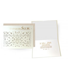 Kartki ślubne pięknie zdobione, ażurowe DKP58