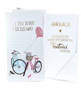 Kartka na Ślub z życzeniami, romantyczna PM324