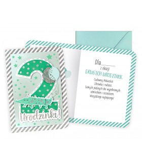 Kartka, Prezent na 2 urodzinki, słodka DK983