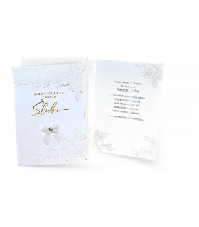 Kartka na ślub z życzeniami, elegancka Duża XXL KPE203