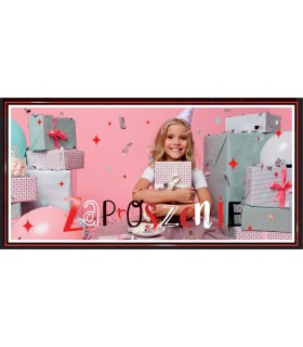 Zaproszenie na dziewczęcą imprezę zestaw 10 szt ZAB164