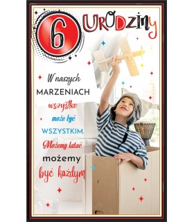 Kartka na 6 urodziny dla chłopaka U104