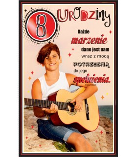 Kartka na 8 urodziny dla chłopaka U106