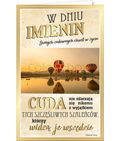 Kartka imieninowa z super życzeniami IM8