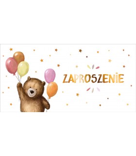 Zaproszenie na urodzinową imprezę zestaw 10 szt ZAB68