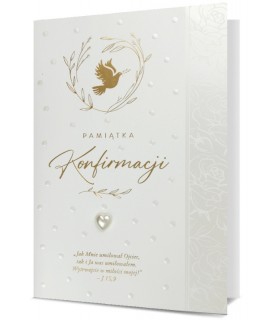 Kartka Pamiątka Konfirmacji, z mottem HM2892