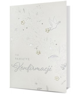 Kartka z okazji Konfirmacji pięknie zdobiona HM2893
