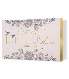 Gratulacje z okazji Jubileuszu , przepiękna kartka Duża Gold27