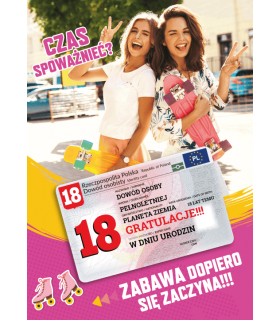 Kartka na osiemnastkę dla Dziewczyny GIFT164