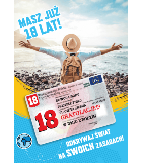 Kartka na osiemnastkę dla Chłopaka GIFT165