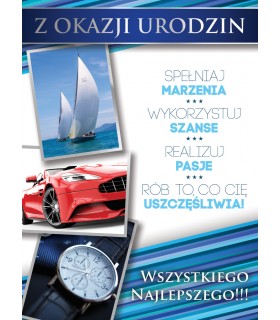 Kartka urodzinowa z super życzeniami dla faceta Grande11