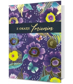 Kartka Imieninowa pięknie zdobiona H2340
