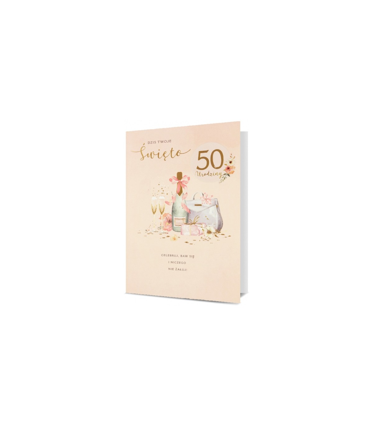 Kartka urodzinowa z cyframi 30,40,50,60,70,80 do naklejenia wieku HM2452