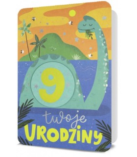 Kartka urodzinowa dla Dziecka z cyferkami naklejkami H2743