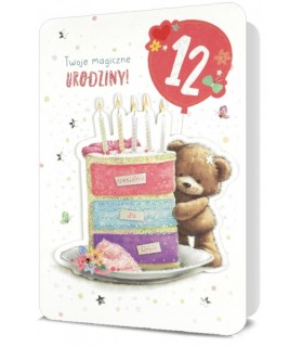 Kartka na urodziny dla Dziecka z cyferkami naklej wiek H2749