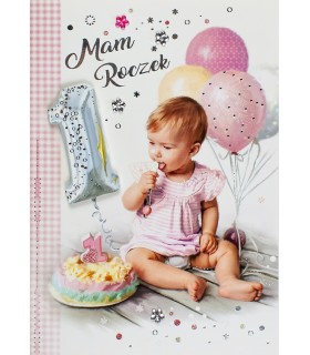 Kartka na Roczek dla Dziewczynki M861