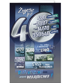 Kartka na 40 urodziny STAB2