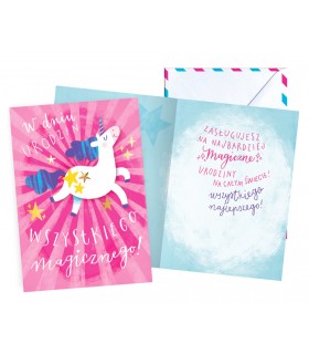 Kartka urodzinowa dla Dziewczynki Jednorożec DK1034