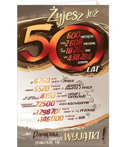 Kartka na 50 urodziny STAB3