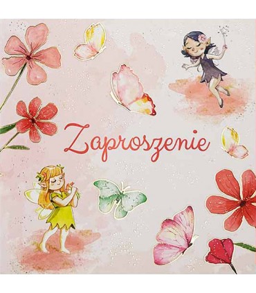 Zaproszenia na imprezę z Elfami słodkie mix 5 szt PMZ105