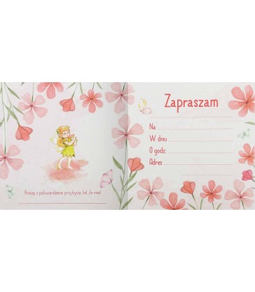 Zaproszenia na imprezę z Elfami słodkie mix 5 szt PMZ105