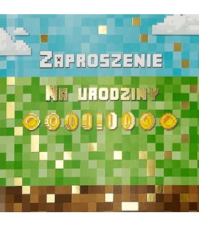 Zaproszenia na urodziny Gracza mix 5 szt PMZ104