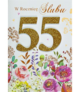 55 Jubileusz Ślubu Kartka z życzeniami M878