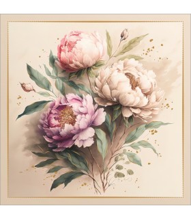 Kartka bez życzeń, uniwersalna, bukiet piwonii AF21