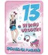 Kartka na 13 urodziny dla dziewczyny GM750