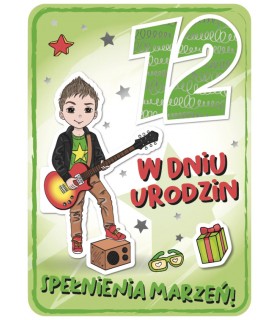 Kartka na 12 urodziny dla chłopaka GM749