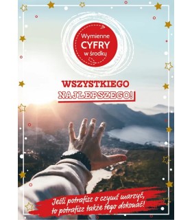 Kartka urodzinowa dla Faceta z cyfrą lat do naklejenia GM937