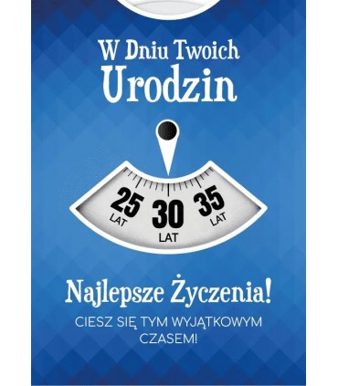 Kartka na 20,25,30,35....65,70,75 urodziny Mężczyzny GM1003