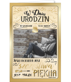 Kartka urodzinowa dla szczęśliwej Kobiety U50