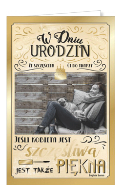 Kartka urodzinowa dla szczęśliwej Kobiety U50