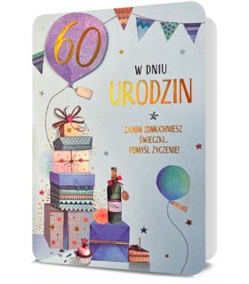 Kartka urodzinowa - naklej wiek Jubilata H2744