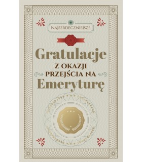 Kartka z okazji przejścia na Emeryturę, elegancka 2K139