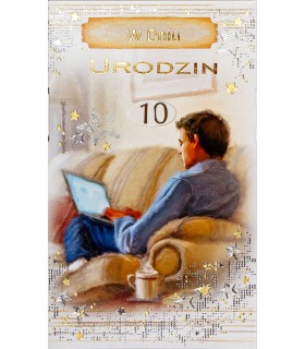 Kartka urodzinowa dla Mężczyzny, z ustawianą cyfrą lat A6496R