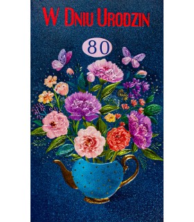 Kartka na urodziny z ustawianą cyfrą lat A6501R