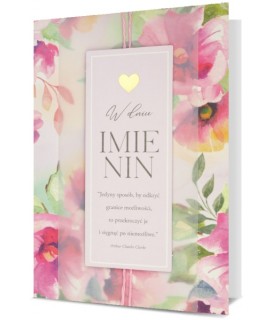 Kartka na imieniny z mottem pięknie zdobiona HM1138IM