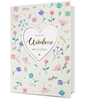 Kartka na urodziny z życzeniami, glamour H2752