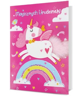 Kartka urodzinowa dla Dziewczynki, pięknie zdobiona HM2701