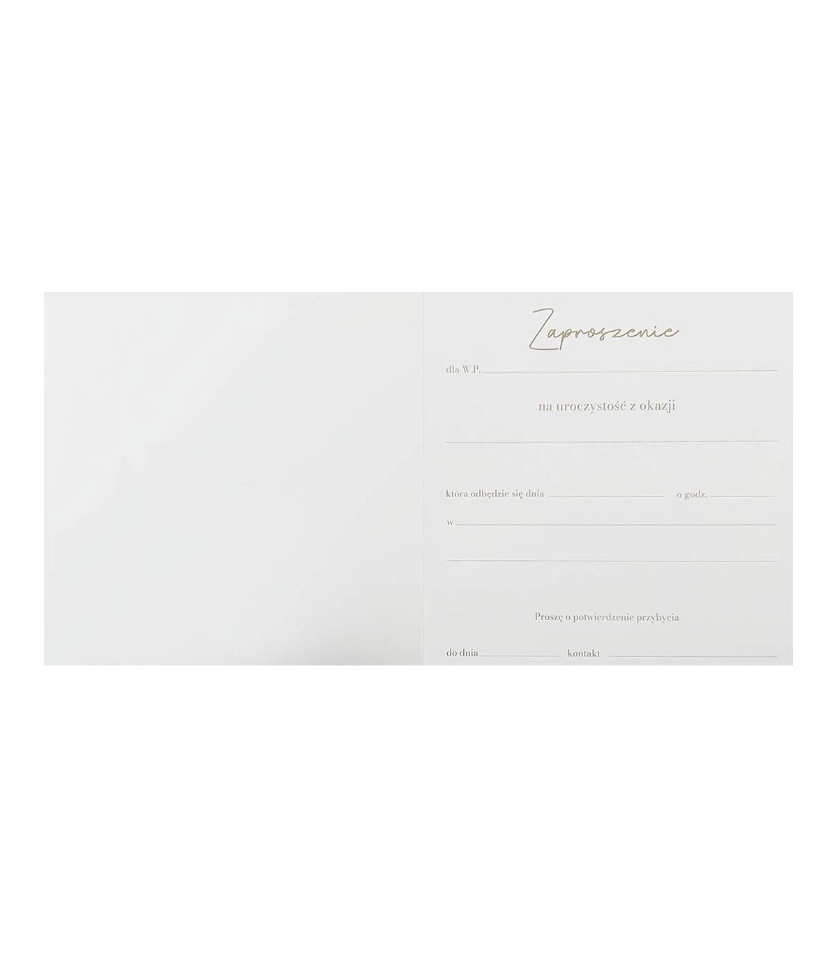 Zaproszenia uniwersalne, eleganckie zestaw 5 szt PCZP42