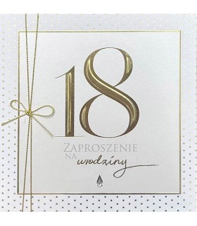 Zaproszenia na osiemnastkę, eleganckie komplet 5 szt PCZP39