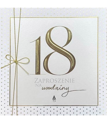 Zaproszenia na osiemnastkę, eleganckie komplet 5 szt PCZP39